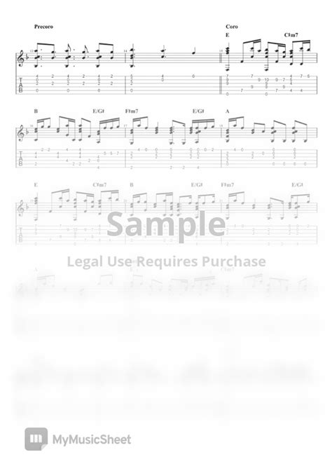 Adele Easy On Me Fingerstyle By William Sandoval Tab 1staff Sheet