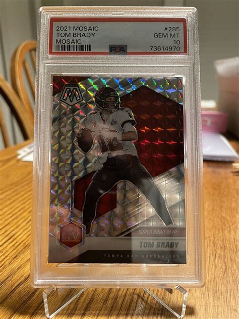 2021 Tom Brady PSA 10 GEM MINT Panini Mosaic Prizm 186 Buccaneers EBay