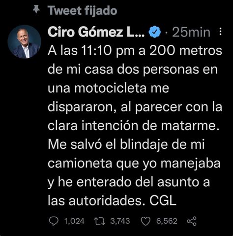 Denuncia Periodista Ciro Gómez Leyva Intento De Asesinato Ri Oaxaca