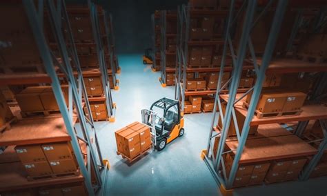 Premium Photo Interior Of A Storage Warehouse With Shelves Full Of Goods