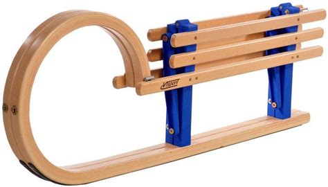 Folding Wooden Snow Sledge Traditional Horned 110 Cm Snow Sleds