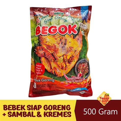 Jual Begok Bebek Goreng Ungkep Utuh Siap Goreng Gram Sambal Dan