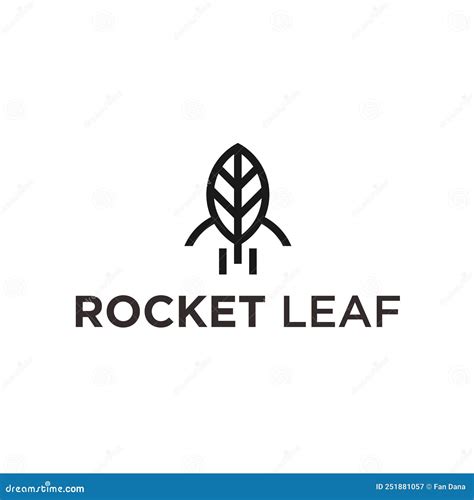 rocket leaf logo design vector illustration stock vector illustration