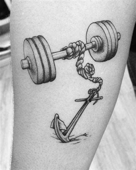 Med Tech Запись со стены Dumbbell tattoo Fitness tattoos Tattoos