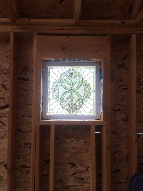 Beveled windows being installed | Stained Glass Windows