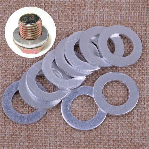 DWCX 10pcs 14mm Car Engine Oil Drain Plug Crush Washer Gasket