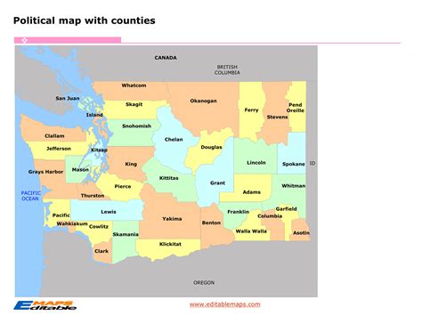 Washington County Map Editable Powerpoint Maps