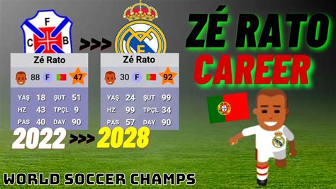 ZÉ RATO OYUNCU KARİYERİ 99 POTANSİYEL WORLD SOCCER CHAMPS 2023 YouTube