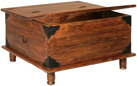 Table Basse Coffre En Bois Massif Emberizaone Fr