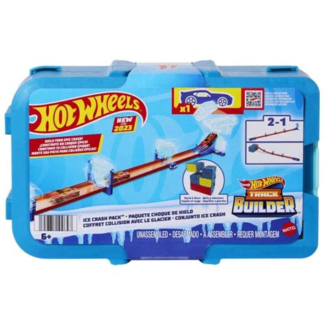 Mattel Hot Wheels Track Builder Ice Collision Pack Avec Voiture Jouet PcComponentes Fr