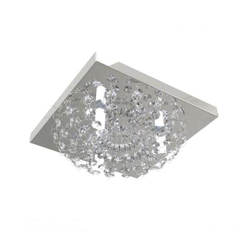 Plafon Lustre De Cristal Legitimo Quadrado 23cm Leroy Merlin