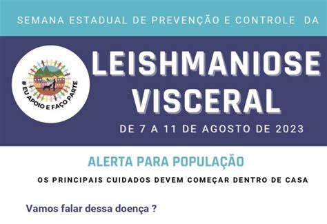 Notícia Semana Estadual de prevenção e controle Leishmaniose visceral