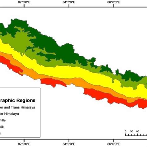 The Five Major Physiographic Regions Of Nepal Download Scientific