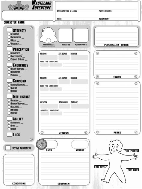 Fallout Ttrpg Character Sheet Rimaginaryfallout