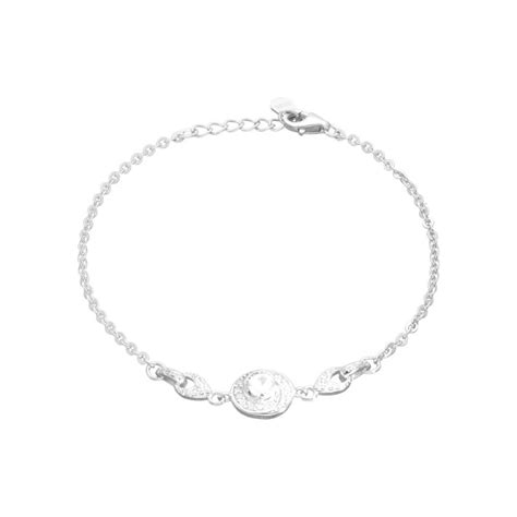 Bracelet A Lys En Argent Avec Oxydes Ae Br Oz Aelys