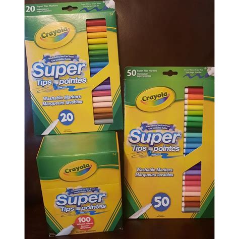 New And Original Crayola Super Tips Washable Markers 20 50 And 100