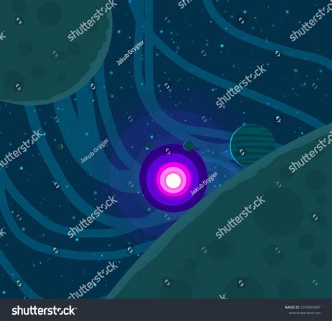 2d Illustration Cartoon Space Background Picture Stock Illustration 1259945497 Shutterstock