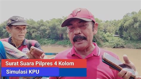 Surat Suara Simulasi Pilpres Gambar Rudy Tanda Tanda Tak Jujur Kpu