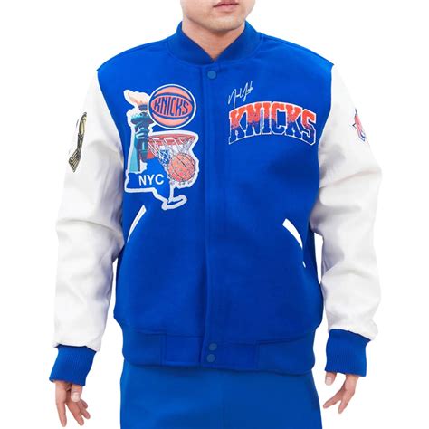 Royal New York Knicks Home Town Varsity Jacket Jacket Makers