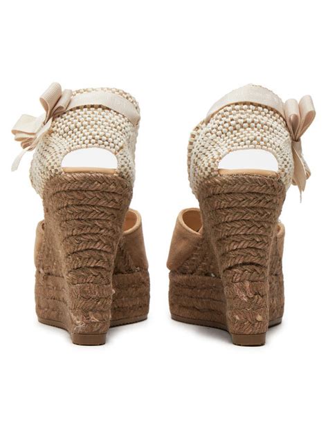 Manebi Еспадрили Hamptons Heart Shaped Wedge Espadrilles W 1 6 WH Бежов