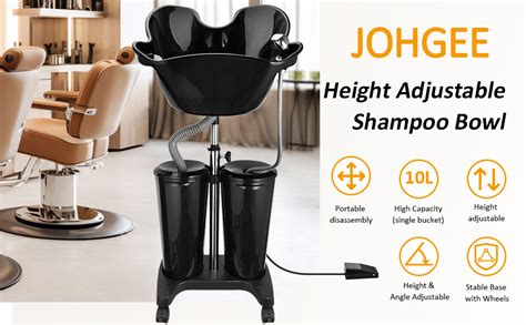 Johgee Portable Shampoo Bowl With Electric Pump Plastic