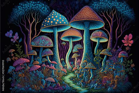 Trippy Mushroom Art