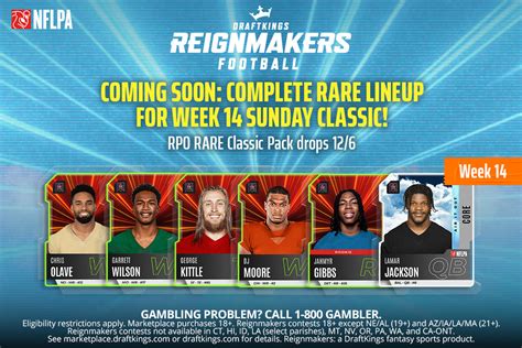 Reignmakers Football Week And Pack Details Of Note Draftkings