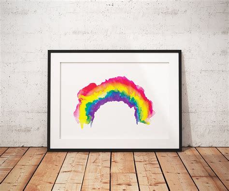 Rainbow Art Print Colourful Wall Art Fine Art Print - Etsy