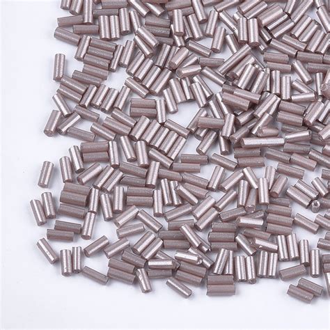 5mm Glass Bugle Beads Rosy Brown 20g