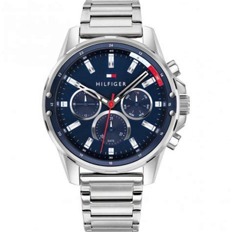 Tommy Hilfiger Gents Mason Round Blue Analogue Stainless Steel Watch