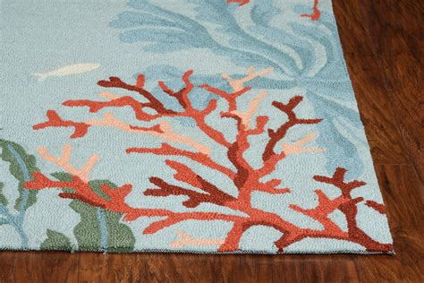 Ocean Lagoon Waves Area Rug Carons Beach House