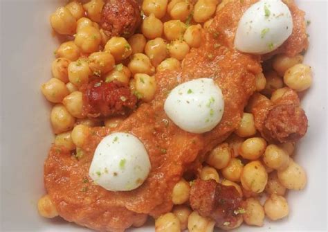 Garbanzos Con Salsa De Chistorra Y Un Toque De Lima Receta De Mariruro