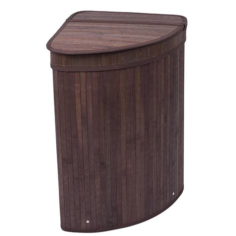 Reviews For Birdrock Home Espresso Bamboo Corner Laundry Hamper With