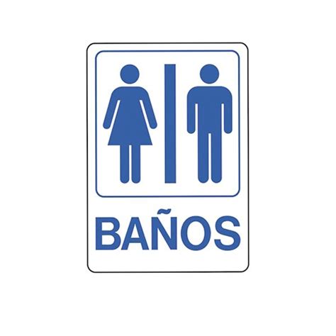 Letrero acrílico "baño" - WCP Ingeniería