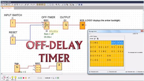 Off Delay Timer Logic Function Using Siemens Logo Software