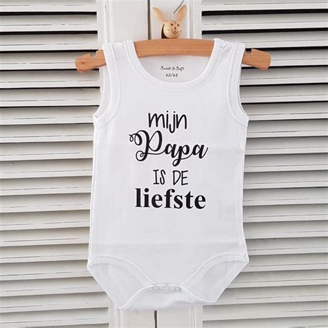 Baby Rompertje Cadeautje Zwangerschap Aankondiging Tekst Mijn Papa Is