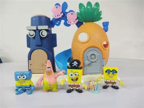 Cenário Imaginext Bob Esponja Com Quatro Personagens Raros Mercadolivre