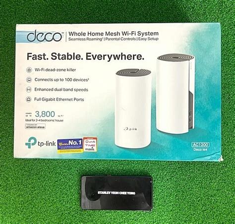 TP Link Deco M4 AC1200 Whole Home Mesh Wi Fi System 2 Pack Computers