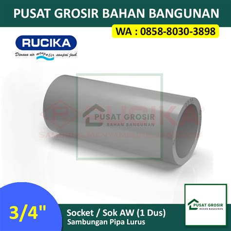 Pusat Grosir Bahan Bangunan Jual Fitting Rucika Sok Inch Aw