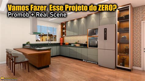 Projetando Cozinha Do Zero No Promob Passo A Passo Real Scene