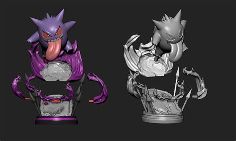 Archivo Stl Pokemon Figura Gengar Modelo Para Descargar E Imprimir