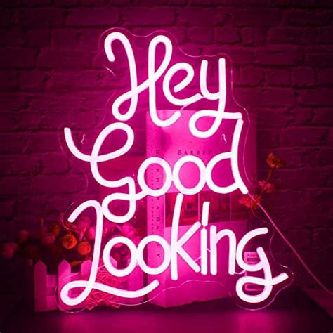 Hello Rosa Hey Good Looking LED Neon Light Signs USB Power For Bedroom