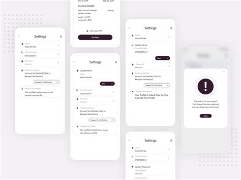 setting screen behance