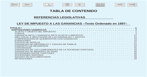 Tabla De Contenido Arlegislacion Dentrode