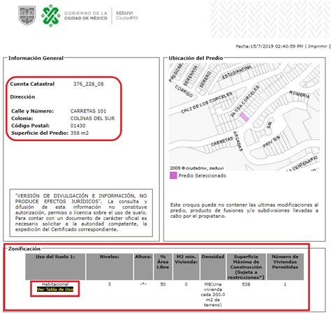 Certificado Unico De Zonificacion De Uso De Suelo Actualizado Julio