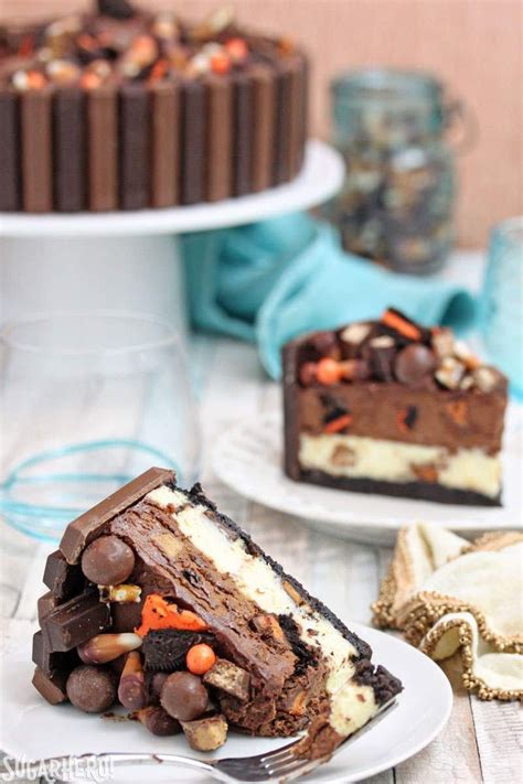 Candy Bar Cheesecake A Creamy Chocolate Vanilla Cheesecake Packed