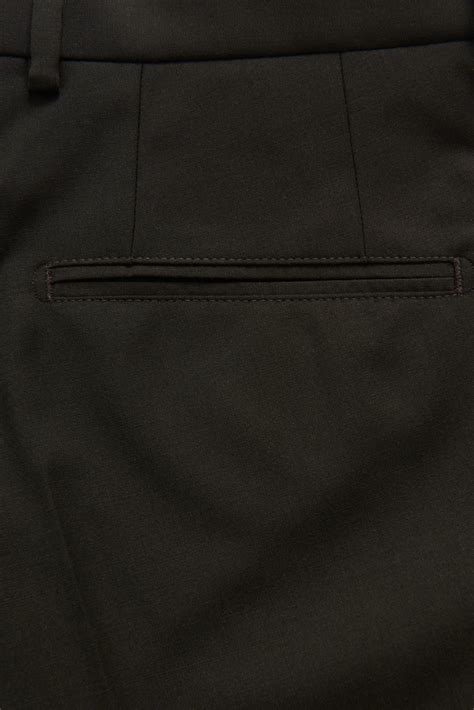 Slim Fit Microstructure Trousers Green Oscar Jacobson