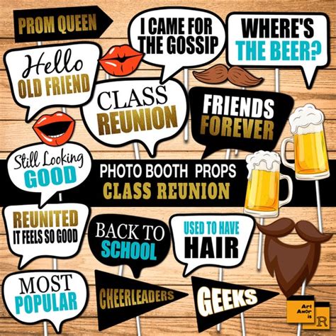 Class Reunion Photo Booth Props Funny Reunion Party - Etsy