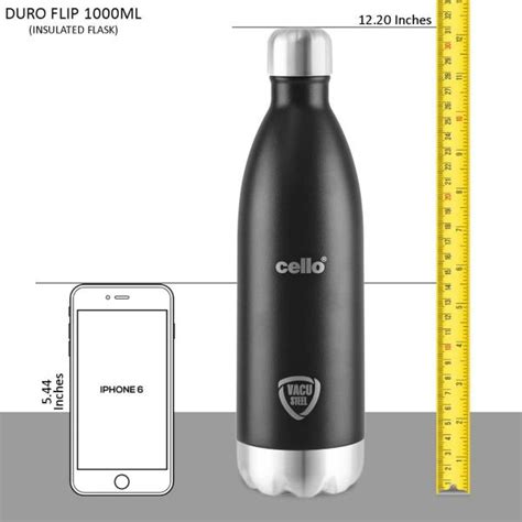 Cello Duro Tuff Steel Series Swift Double Walled Stainless Steel Water