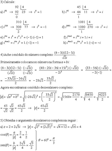 NÚMEROS COMPLEXOS